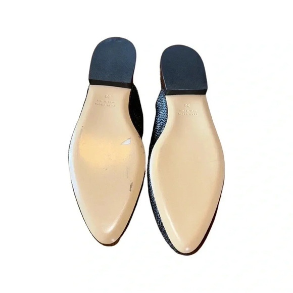 CB C. Orrico Woven Design Mules Flats Black Size 38 - Picture 4 of 6